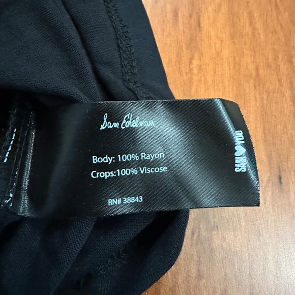 Sam Edelman BARR & BEAUTIFUL Black Short Sleeve Shirt Open Back Size Medium NEW - Picture 5 of 11